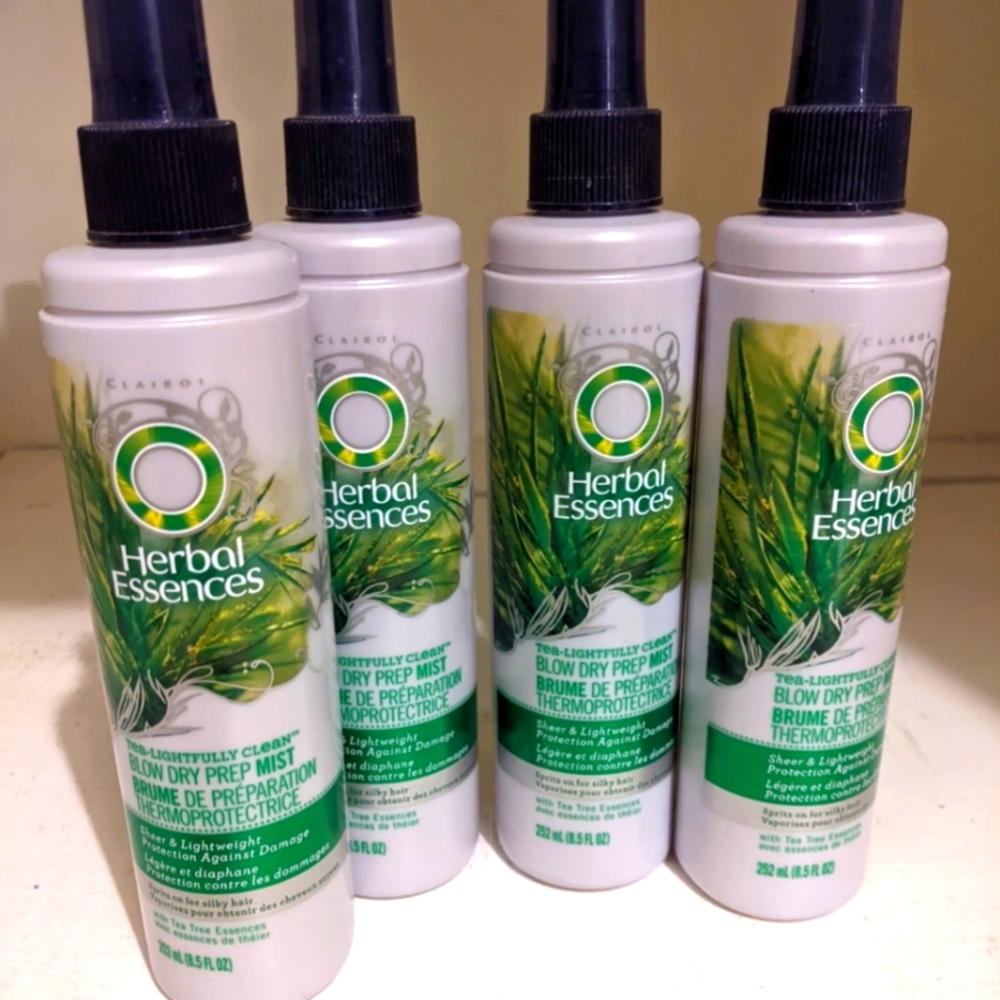 (4x) Herbal Essences Tea-lightfully clean blow dry prep mist Discontinued 8fl oz